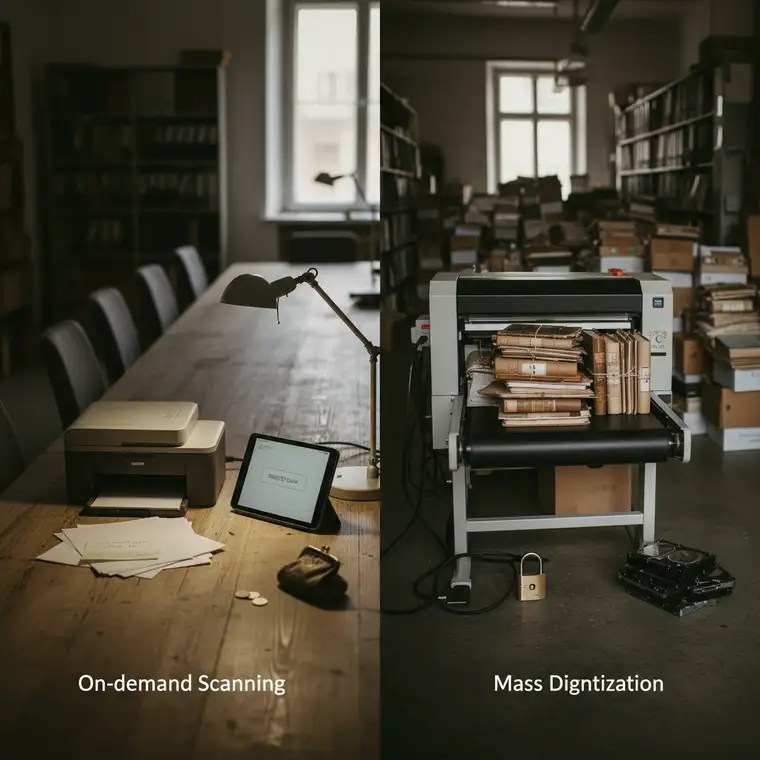 Skanowanie na żądanie czy masowa digitalizacja? Co wybrać?