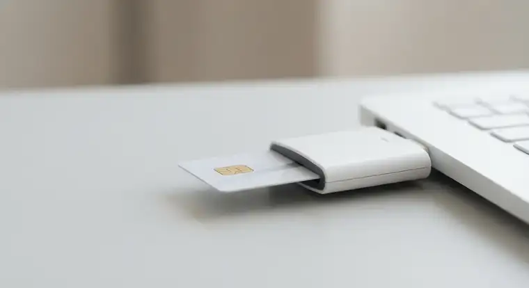 Podpis elektroniczny kwalifikowany dla przedsiębiorcy - zestaw z kartą, czytnikiem i certyfikatem na biurku